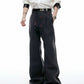 【25s Aug.】Pleated Red Lip Print Flared Trousers