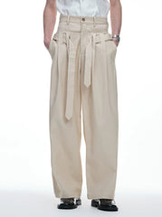 Wide-Leg Pleated Kendo Trousers