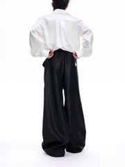 【25s Aug.】Liquid Glossy Flowy Straight-Leg Trousers