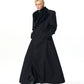 【25s Nov.】Elegant Long Trench Coat with Fur Collar