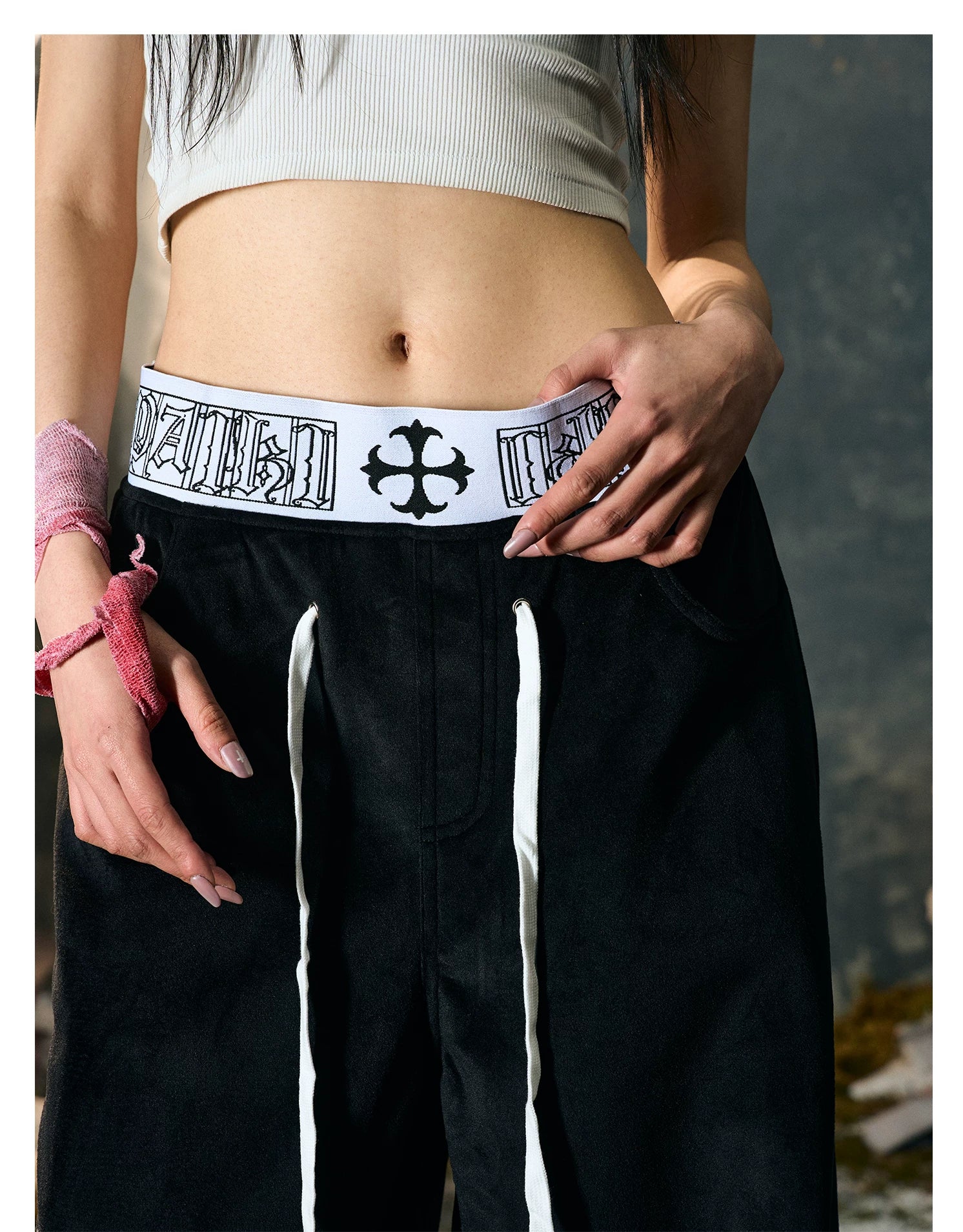 【26s Jan.】Boxing Velvet Curved Wide-Leg Denim Pants