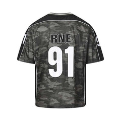 Embroidered Camo Mesh Jersey Tee