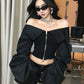 【25s Sep.】Off-the-shoulder Strappy Hottie Waist Shirt