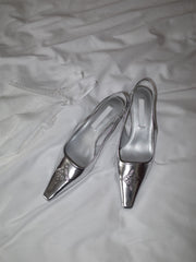 Shallow high heel toe sandals