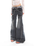 【25s Apr.】Washed Rivet Distressed Jeans