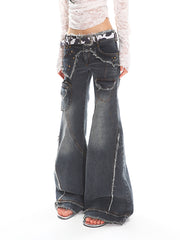 【25s Apr.】Washed Rivet Distressed Jeans