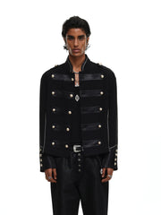 【26s May】Napoleonic Stand Collar Metal Button Lightweight Shirt Jacket