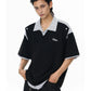 【25s Jul.】Fake Two-Piece Striped Short Sleeve Polo