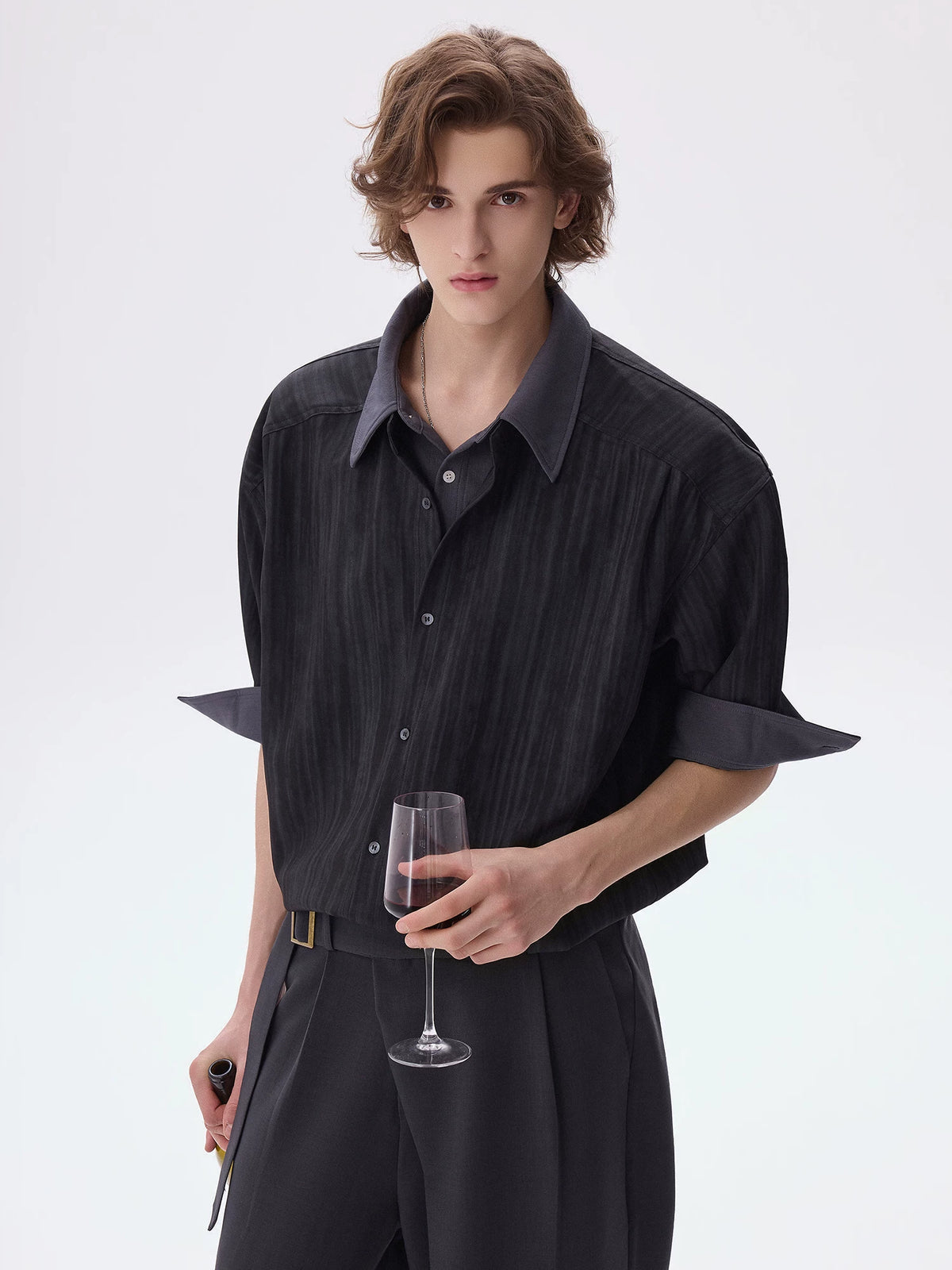 Layered Business Short Sleeve Shirt