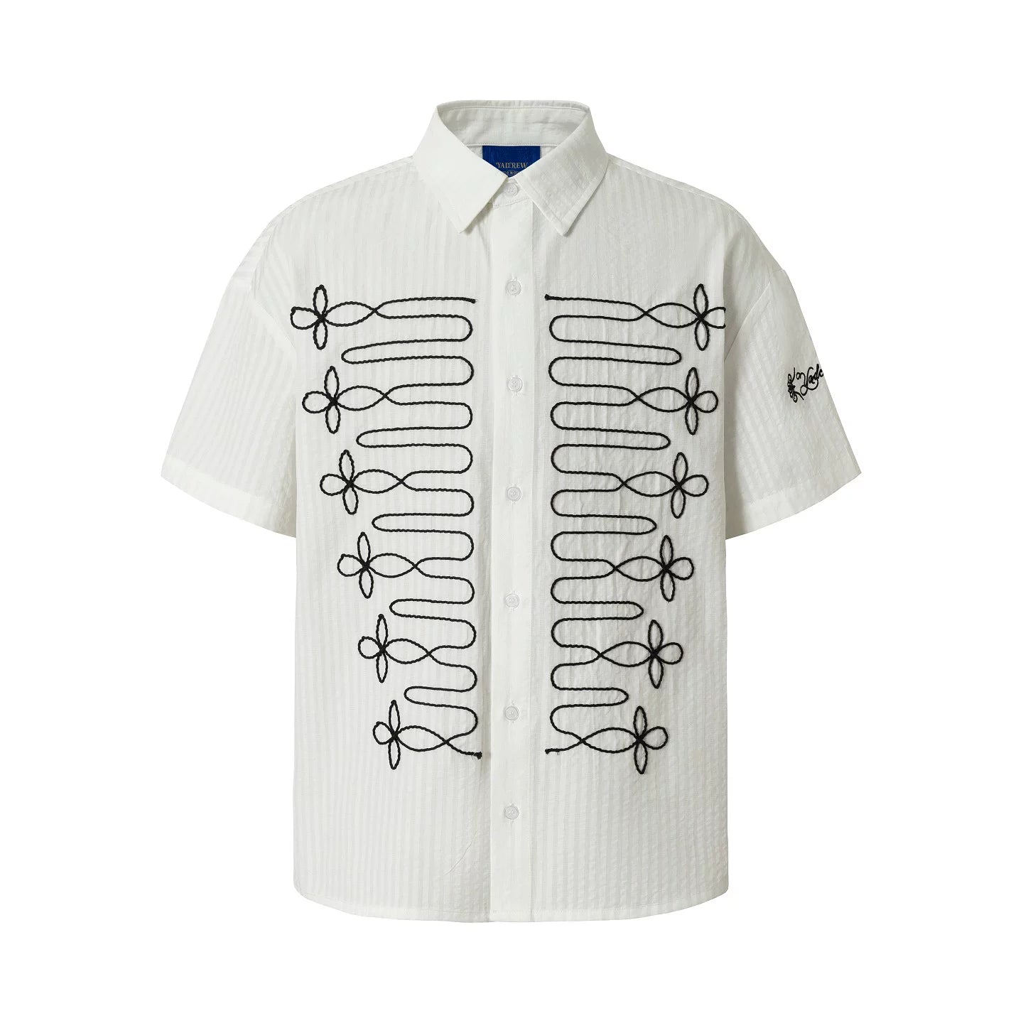 Royal Rope Tie Short Sleeve Shirt