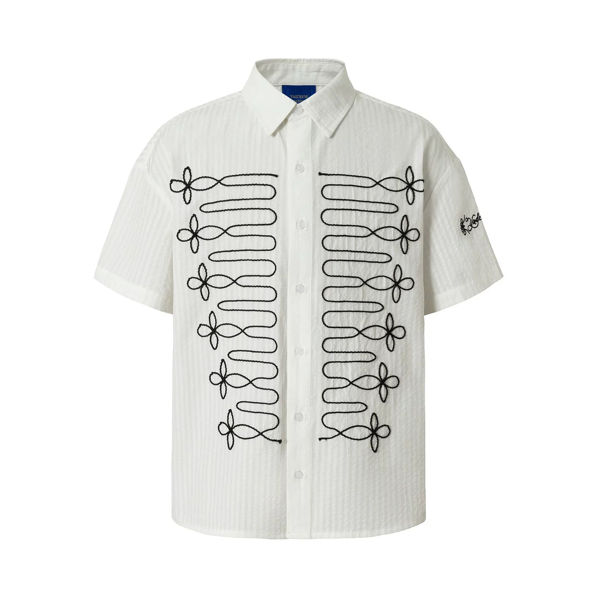 Royal Rope Tie Short Sleeve Shirt