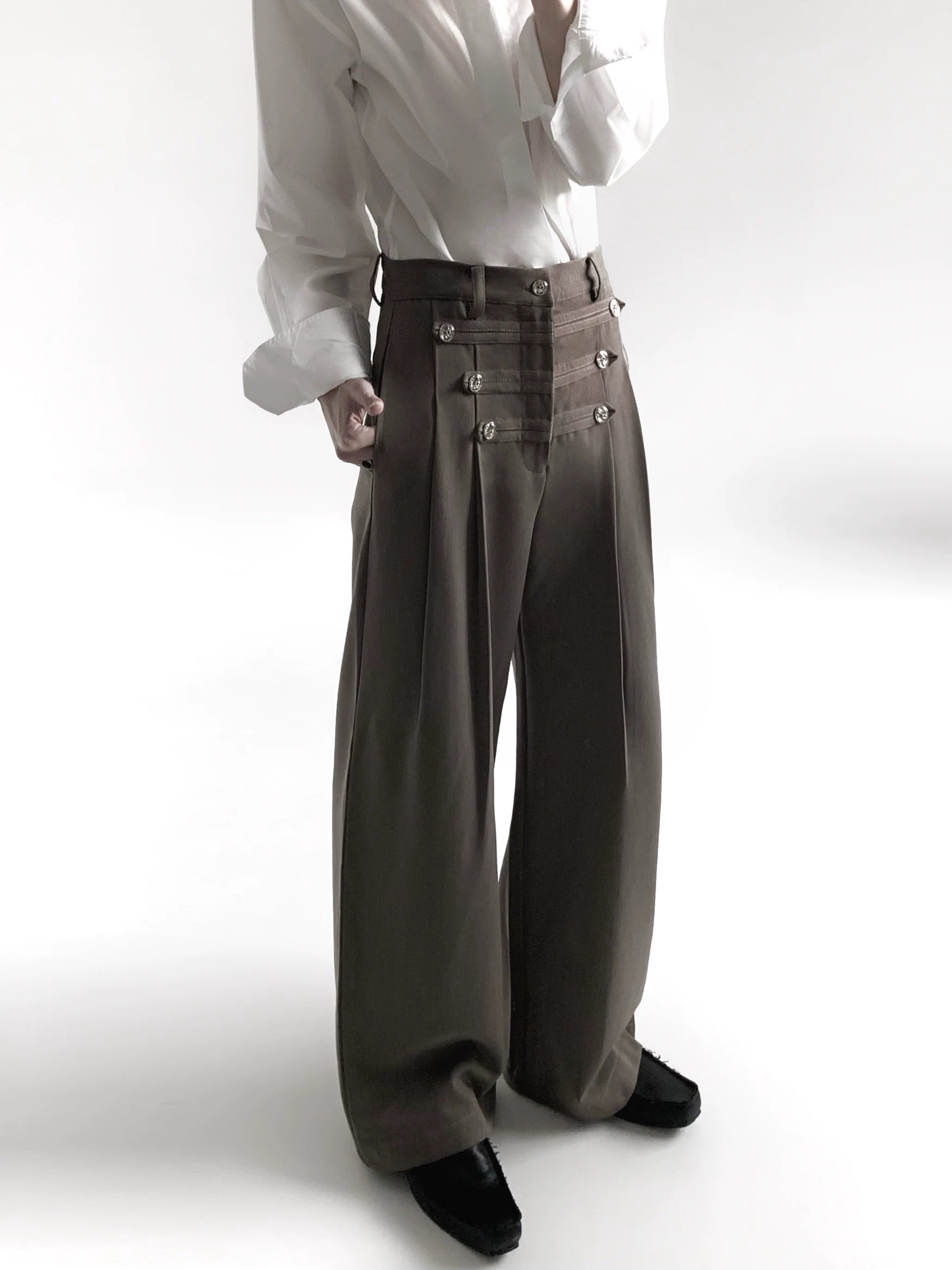 Napoleon Button Detail Trousers