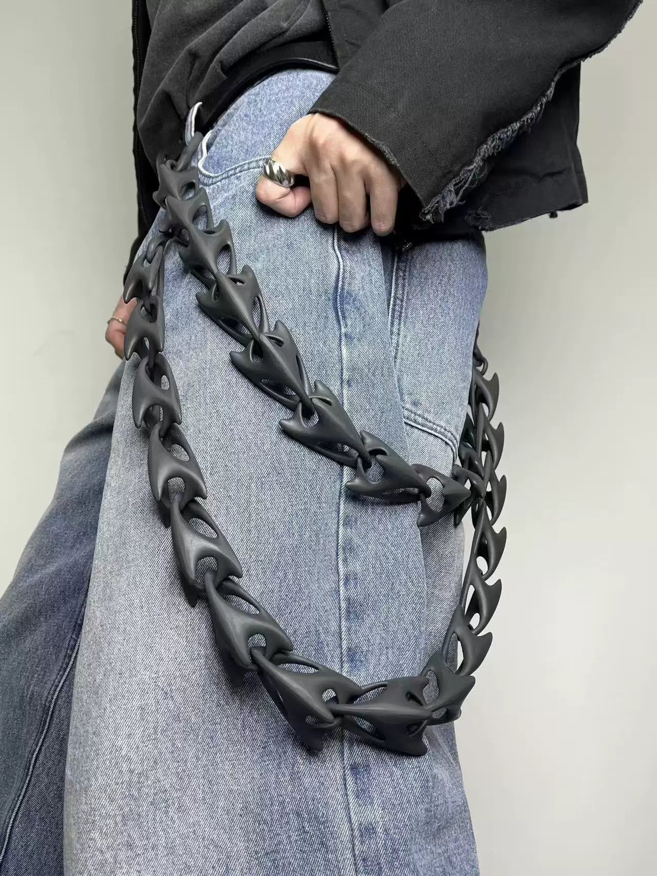 Cyber Gothic Spine Waist Chain