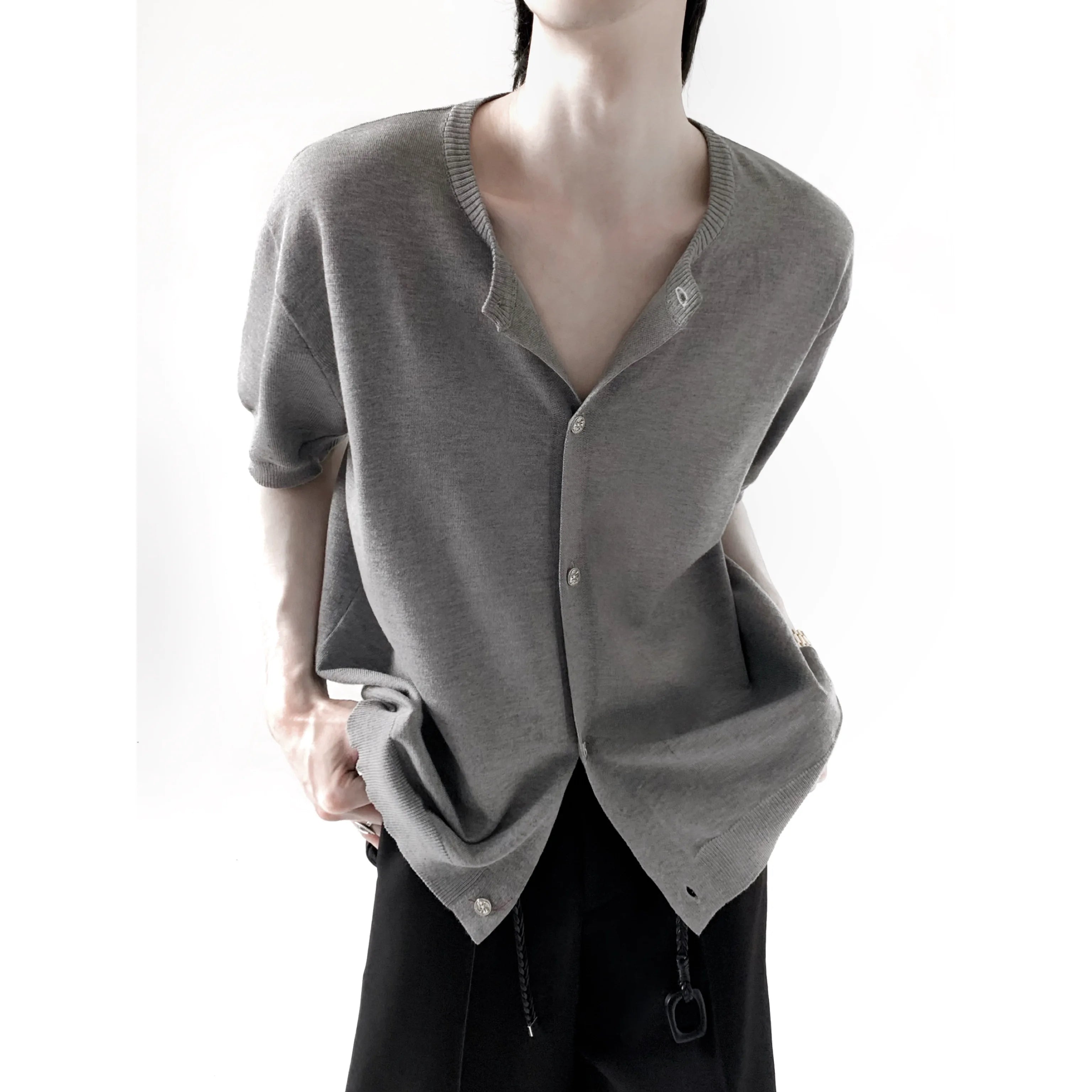 Clean Fit Knit Cardigan Tee