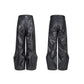 【25s Sep.】Punk Style Deconstructed Patchwork PU Leather Pants