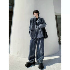 【26s Jan.】Retro Velvet Double-Breasted Suit Set