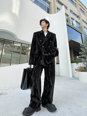 【26s Jan.】Retro Velvet Double-Breasted Suit Set