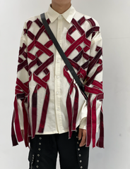 Vintage Fringe Patchwork Shirt