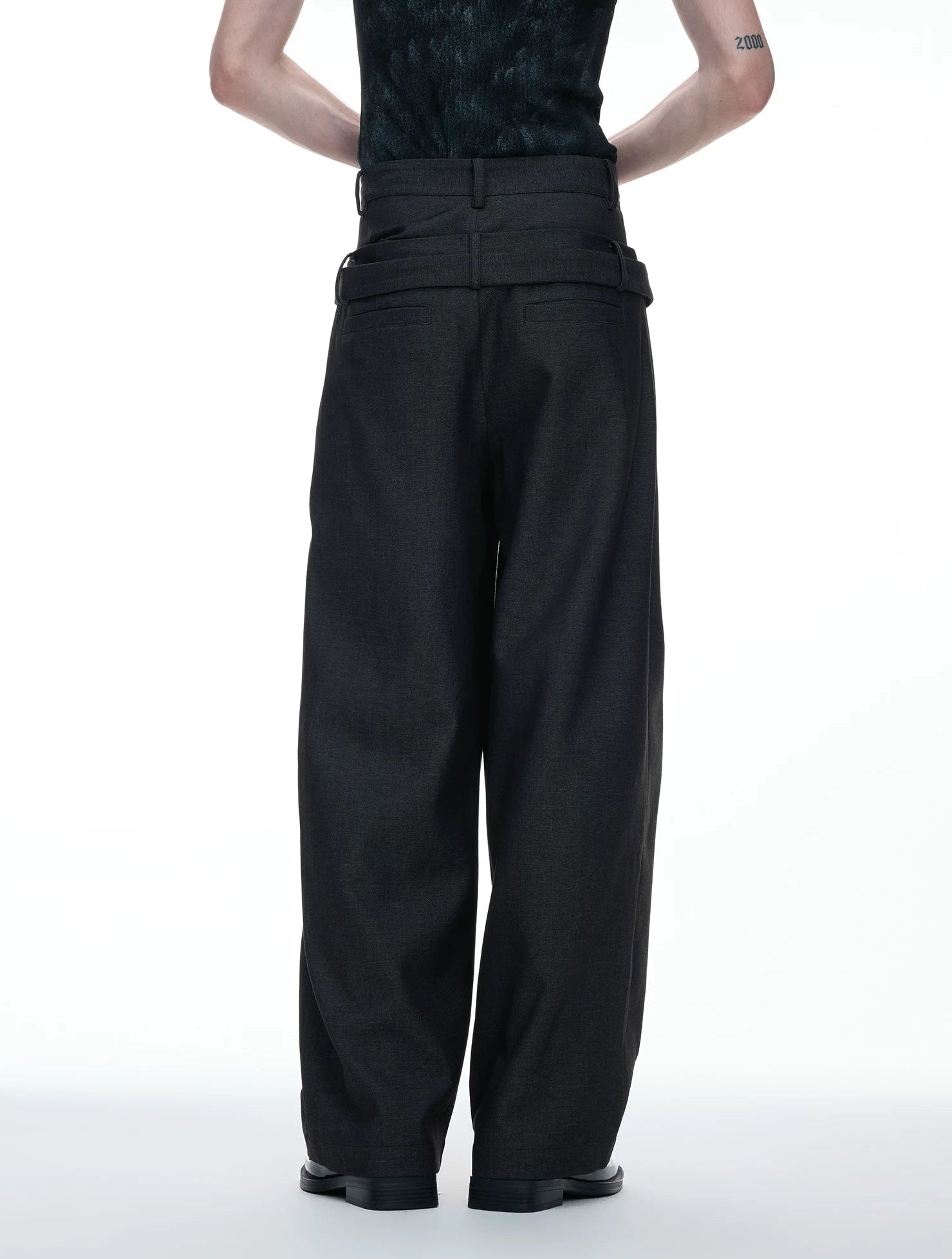 Wide-Leg Pleated Kendo Trousers