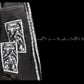 【25s Aug.】Black Striped Distressed Denim Shorts with Patch Details