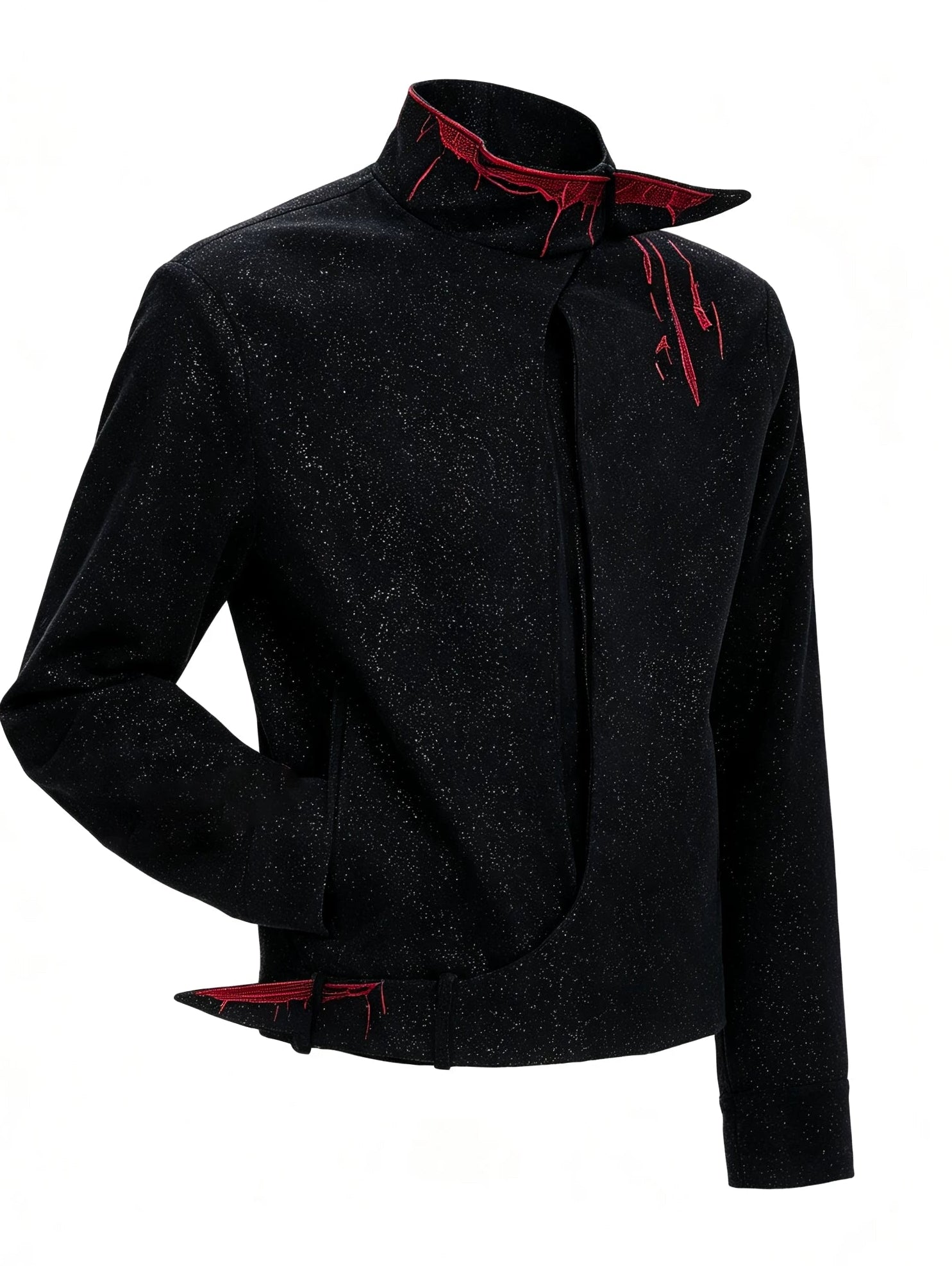 Crimson Stardust Suede Jacket