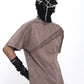 【25s Jul.】Cut-Out Spliced Washed Round Neck Short Sleeve T-Shirt