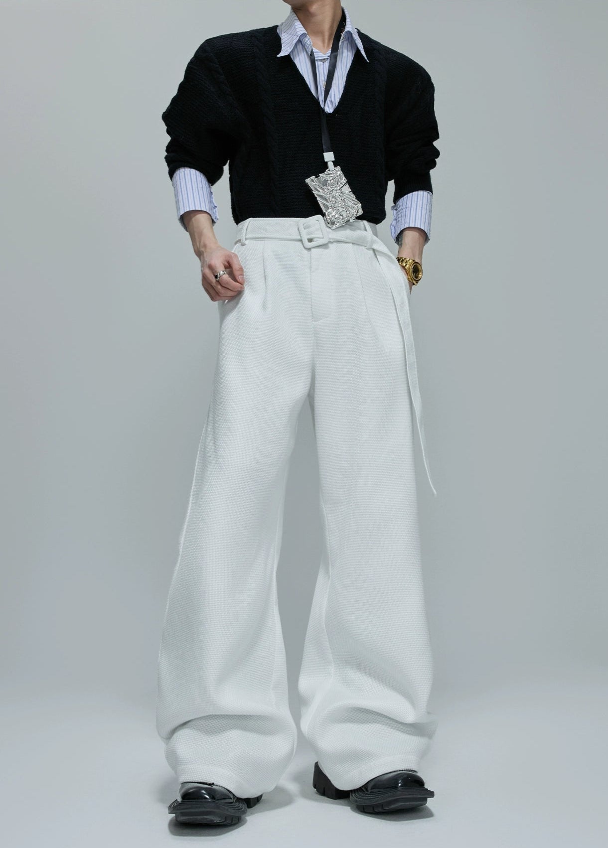 【25s Oct.】Elegant Pearl Honeycomb Design Suit Jacket/Pants