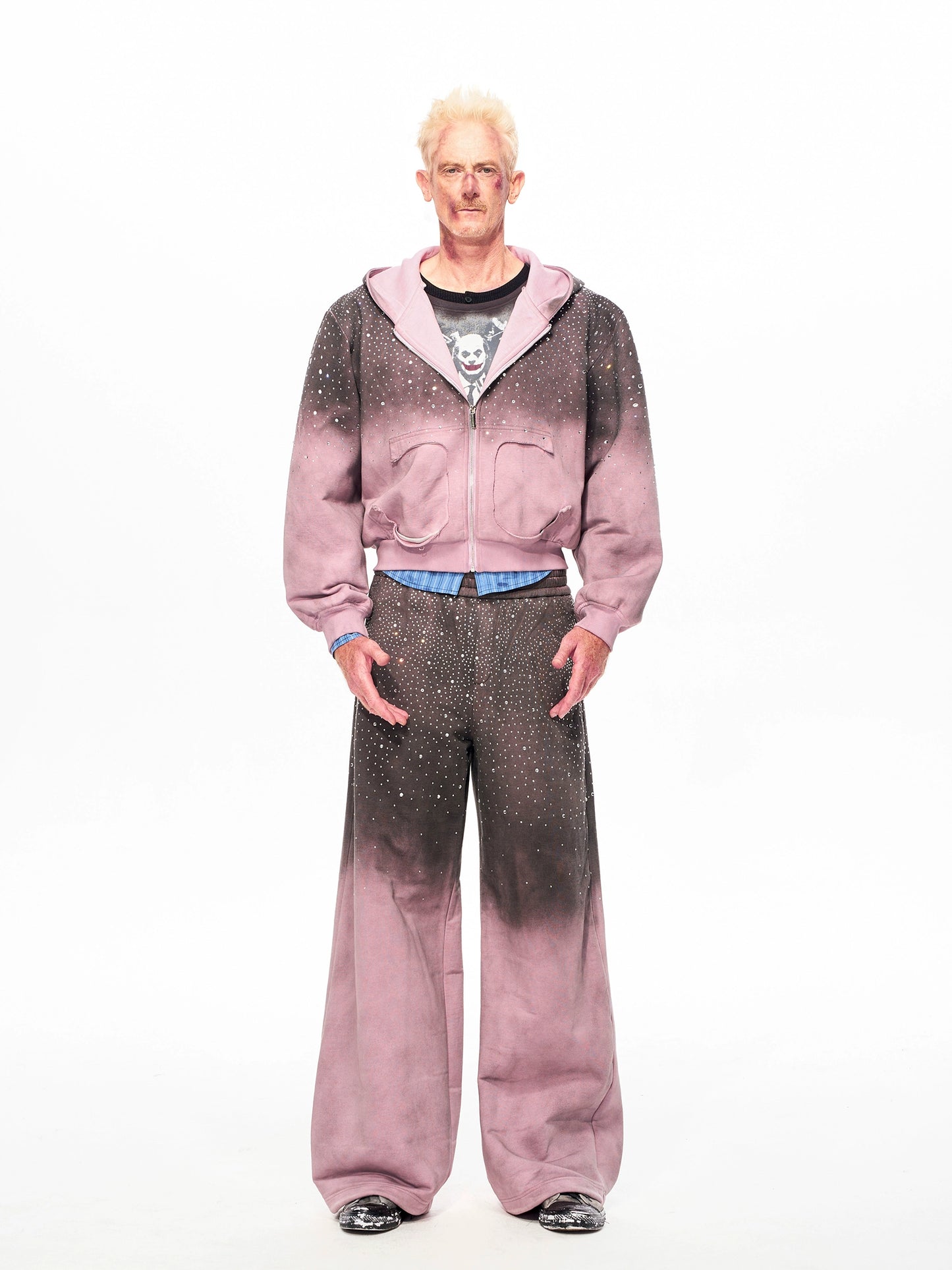 【25s Nov.】Stellar Rhinestone Thick Hooded Sweatshirt/Pants