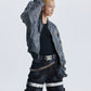 【25s Aug.】Distressed Washed Loose Bomber Jacket