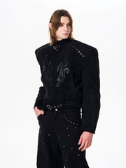 【26s Feb.】Suede Short Padded Jacket