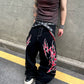 【25s Jun.】Vintage Thorn Embroidery Jeans