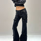 【25s Sep.】Retro Multi-pocket Hottie Low-rise Bootcut Jeans