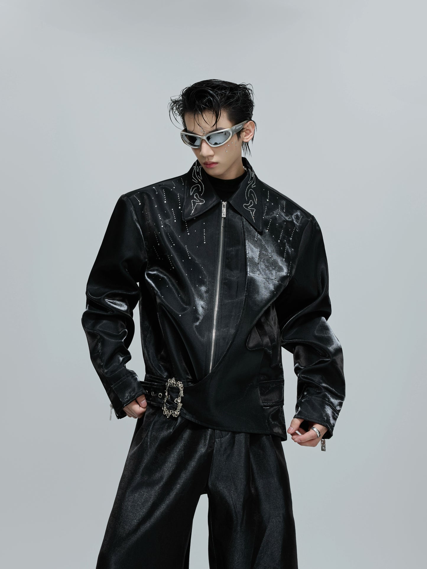 Stars* Matte Rhinestone Shiny Jacket