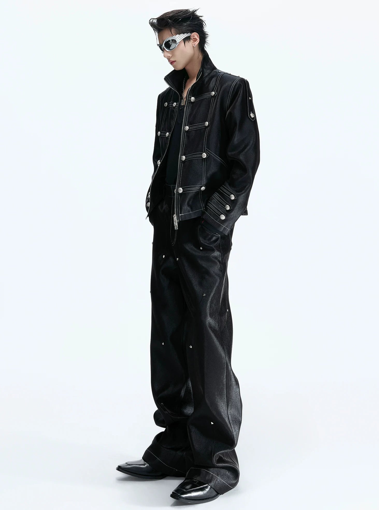 Napoleon Lustrous Cropped Jacket + Pants