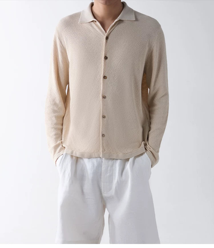 King's Gift Linen Blend Knit Cardigan