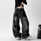 【25s Aug.】Vintage Blue Distressed Washed Loose Wide-Leg Jeans