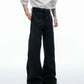 【25s Aug.】Pleated Red Lip Print Flared Trousers