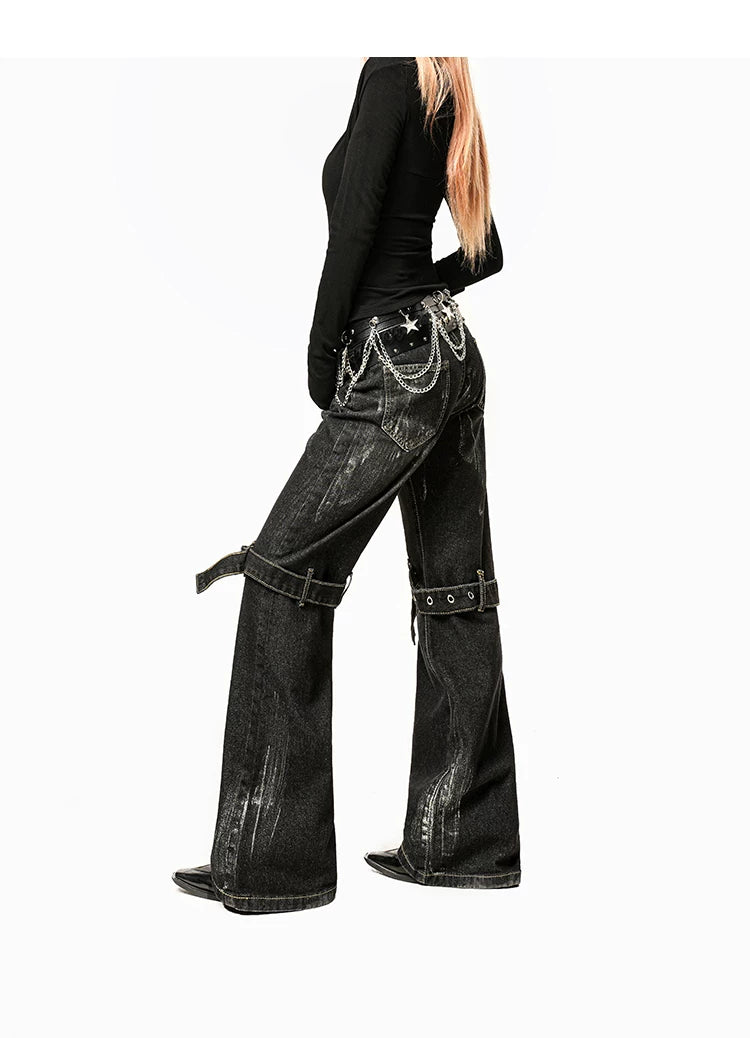 【26s Mar.】Washed Vintage Punk Denim Pants