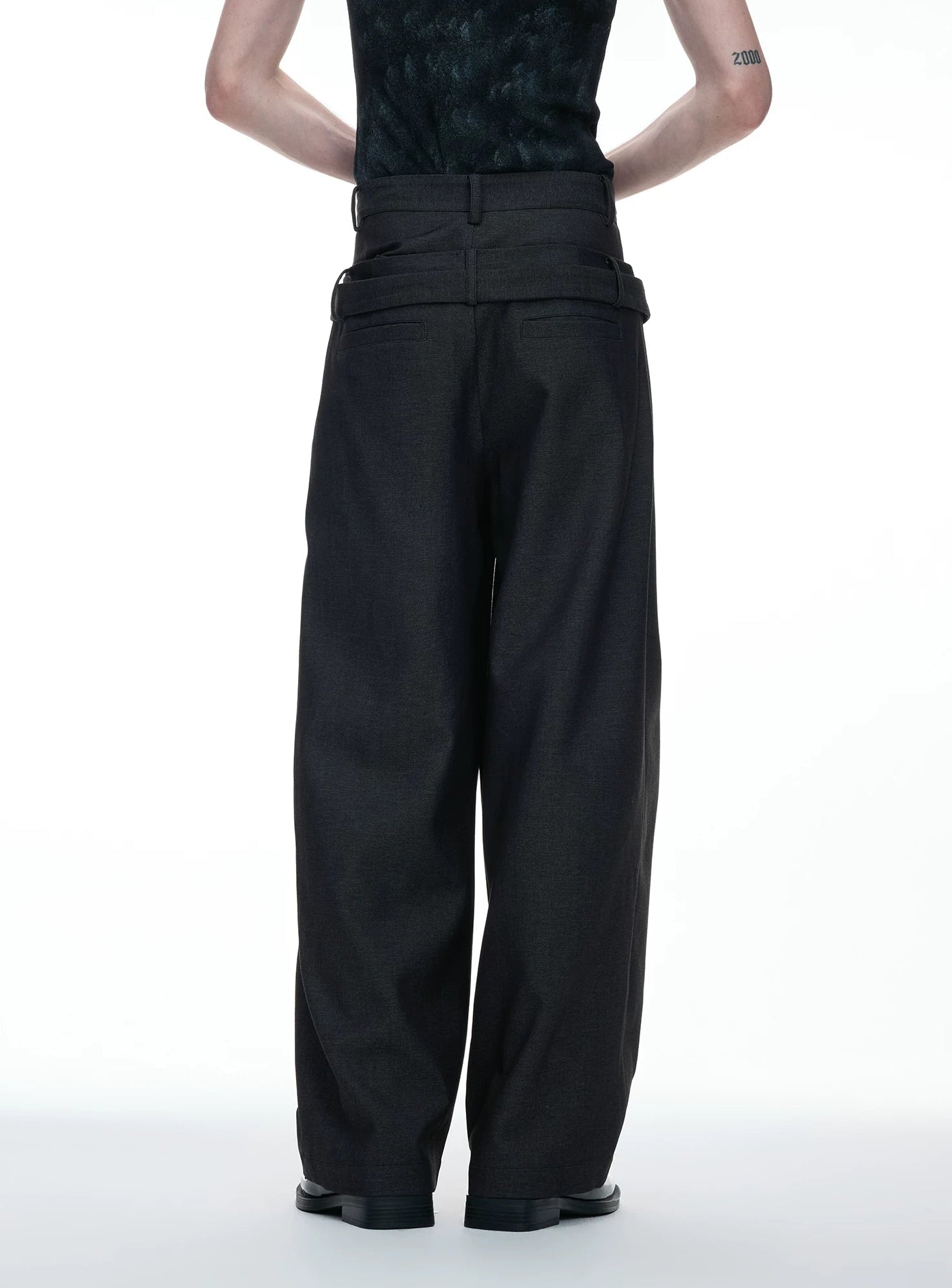 Wide-Leg Pleated Kendo Trousers