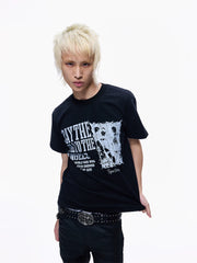 Washed Vintage Graphic Cropped Tee