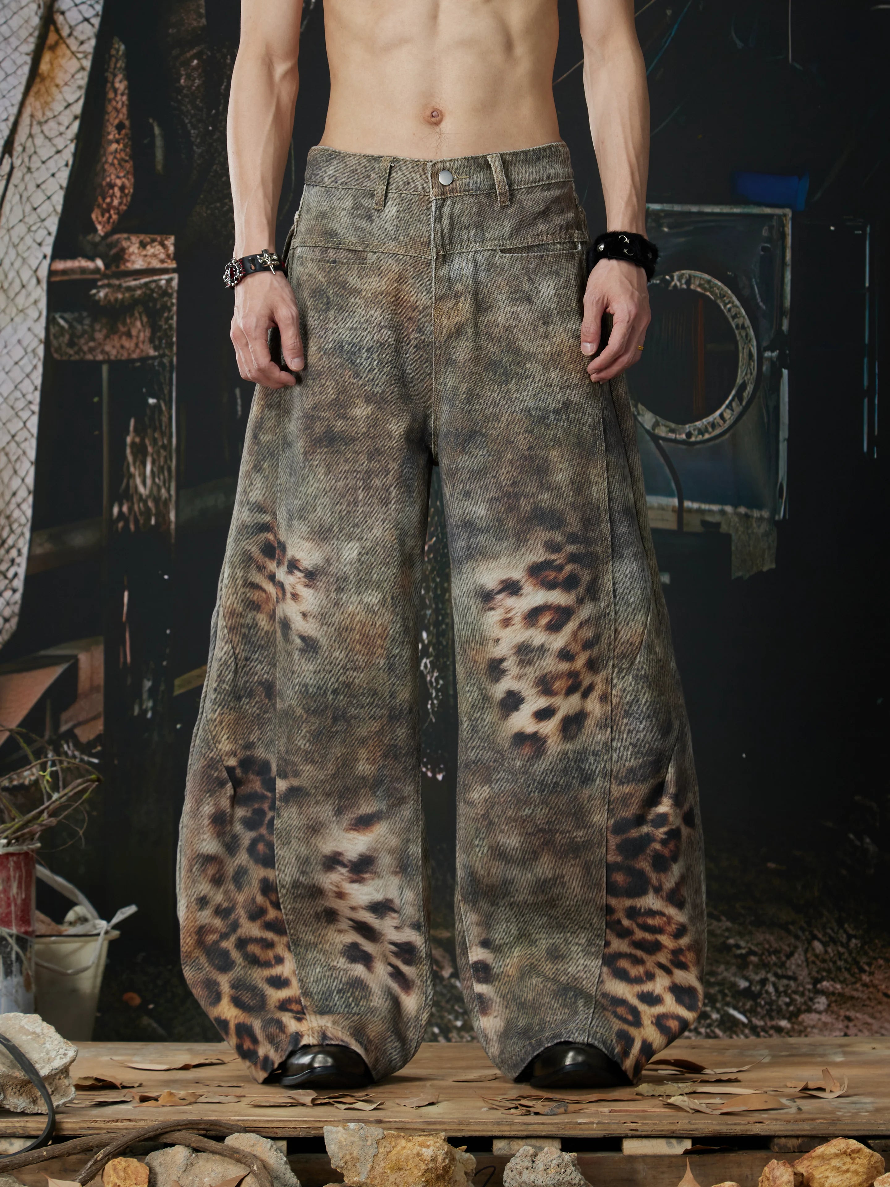 3D Printed Distressed Leopard Scimitar Pants