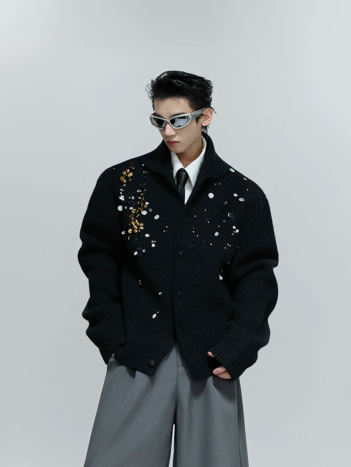 French Sequin Fashion Knitted Sweater