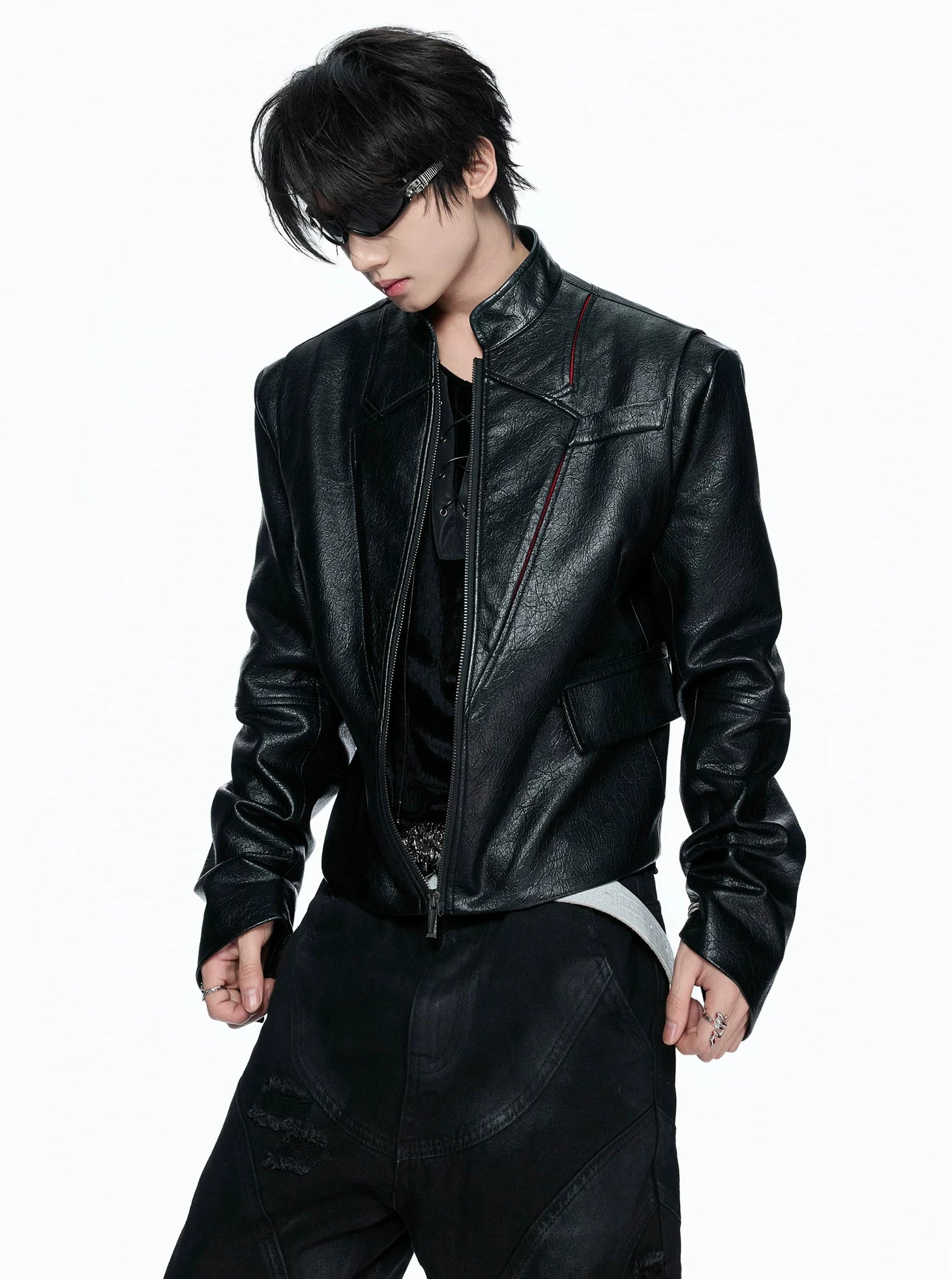 Inferno Vein Cracked Leather Jacket