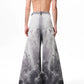3D Printed Street Low-Rise Wide-Leg Jeans