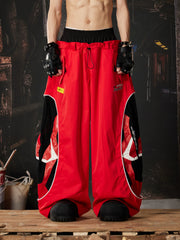 Deconstructed Racing Mesh Leather Pants
