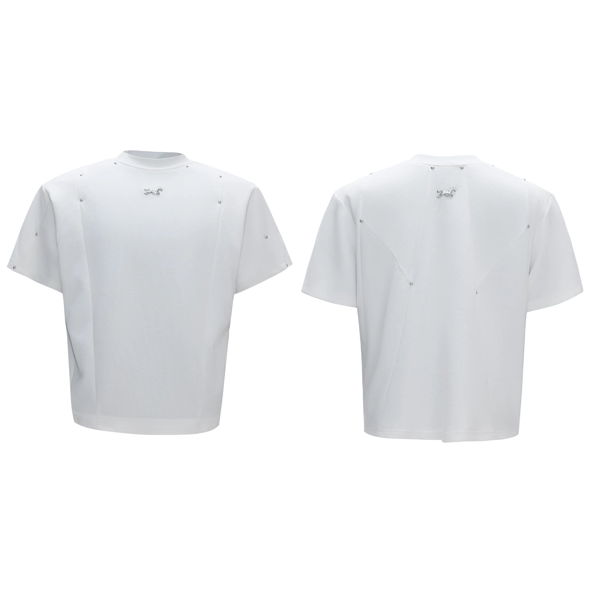 【26s May】Studded Deconstructed Boxy Shoulder Tee
