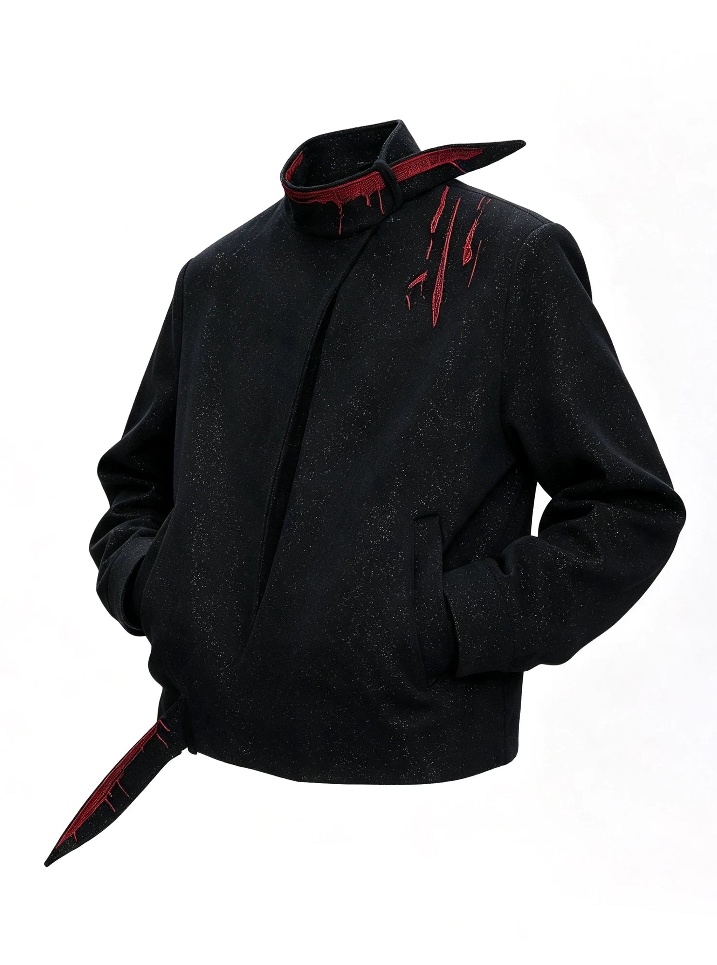 Crimson Stardust Suede Jacket