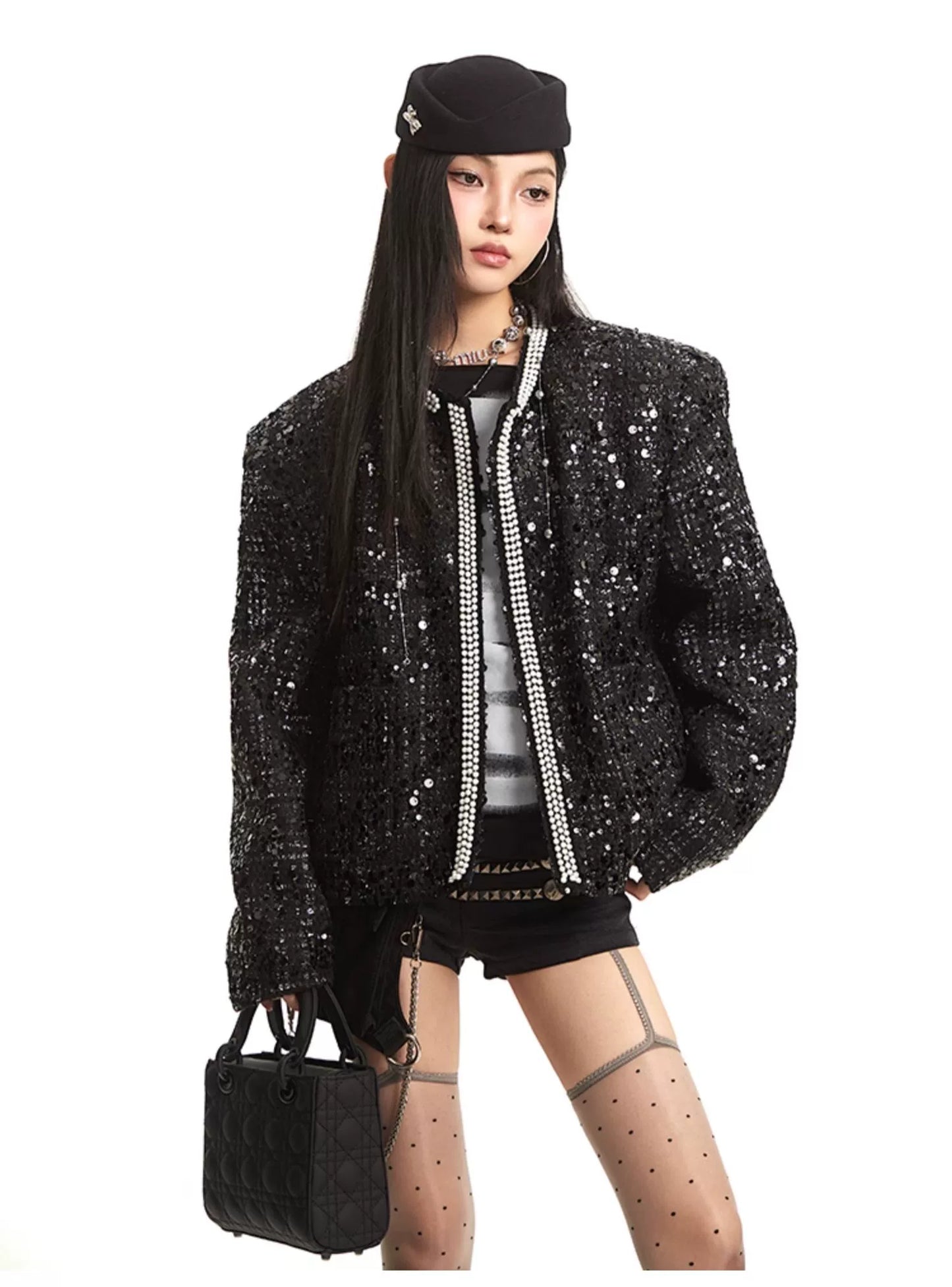 【25s Sep.】Old Money Style Luxury Chanel Style Shiny Jacket