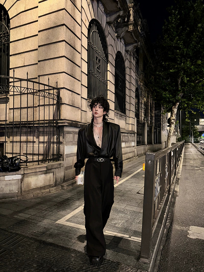 【26s Jan.】Minimal Leather Long-Sleeve Shirt