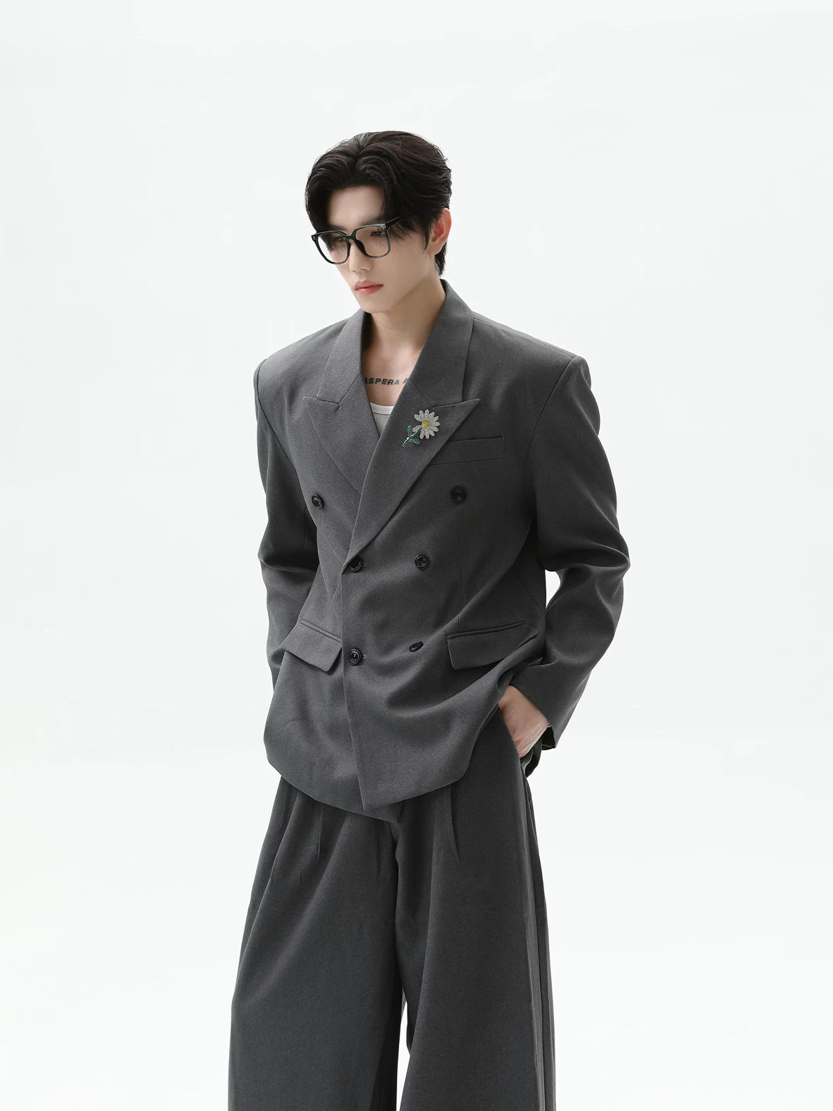 【26s Jan.】Retro Casual Sunflower Collar Jacket/Pants